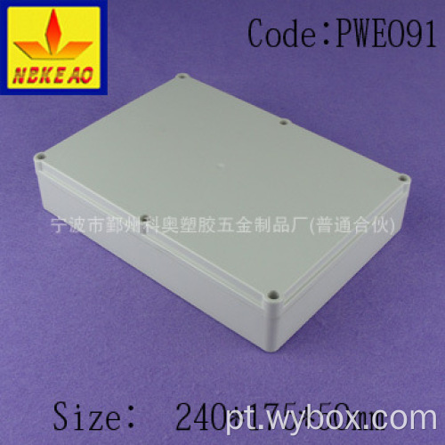 Caixa de junção à prova d&#39;água caixa de junção à prova d&#39;água caixa de plástico ABS caixa de junção IP65 PWE091 com tamanho 240 * 175 * 50 mm